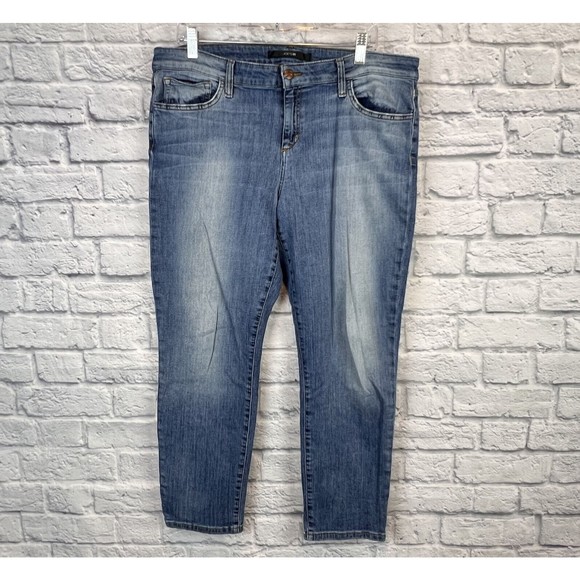 Joes Women Easy Crop Rita Slouchy Blue Wash Denim Stretch Jeans Sz 32X26 (36X26) - Picture 2 of 14